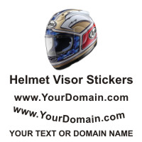 Helmet VisorText Stickers or Signs