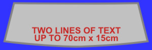 Two Lines of Custom Text for Car Widow or Door Signs