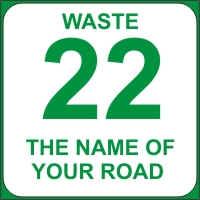 Identify your Wheelie and Waste Bins with your House number and street name
