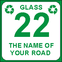 Identify your Wheelie and Recycle Bins with your House number and street name