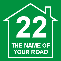 Identify your Wheelie and Recycle Bins with your House number and street name Design 5