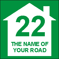 Identify your Wheelie and Recycle Bins with your House number and street name Design 6