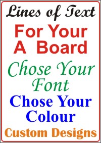 Vinyl Custom Signs and Lines of Text for Your A Board 