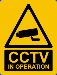 On Fully Weatherproof Correx/Foam Board Large CCTV Sign Adhesive Vinyl 